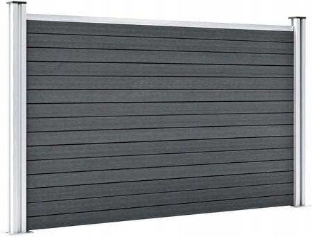 VIDAXL SZARE PANELOWE OGRODZENIE WPC 699X106CM 3053249 - zdjęcie 3