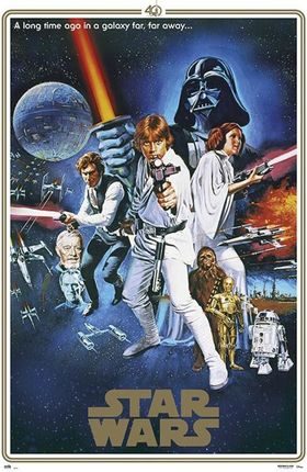 GRUPO ERIK Plakat, Obraz Star Wars 40th Anniversary One Sheet, 61 x 91,5 cm 