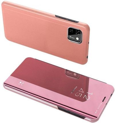Braders Etui z klapką Clear View Case do Huawei Y5p różowy (HT1687)