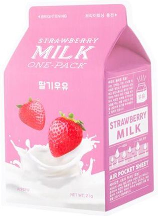 A'Pieu Milk One-Pack Nawilżająca Maseczka W Płachcie Strawberry 20G