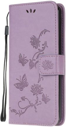 Xgsm Etui Flexi Book Butterfly Flower Huawei P40 Lite - Light Purple - Fioletowy