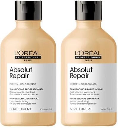 L'Oréal Absolut Repair Gold odbudowujący zestaw do włosów zniszczonych szampon 2x300ml