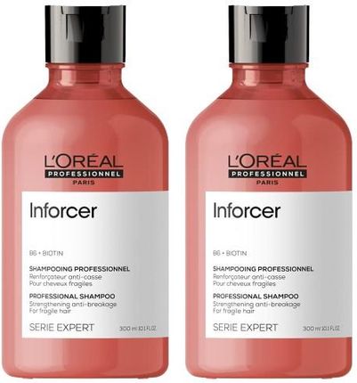 L'Oreal Professionnel Inforcer wzmacniający zestaw do włosów osłabionych i łamliwych szampon 2x300ml