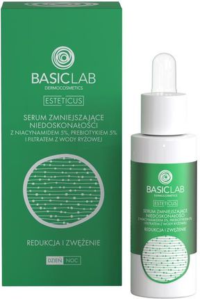 Basiclab Dermocosmetics Serum Zmniejszające Niedoskonałości Z Niacynamidem 5%  Redukcja I Zwężenie 30Ml