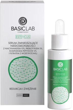 Basiclab Dermocosmetics Serum Zmniejszające Niedoskonałości Z Niacynamidem 10% Redukcja I Zwężenie 30 ml