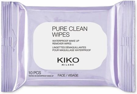 Kiko Milano Pure Clean Wipes Mini Chusteczki Do Demakijażu Twarzy Oczu I Ust 10Szt.