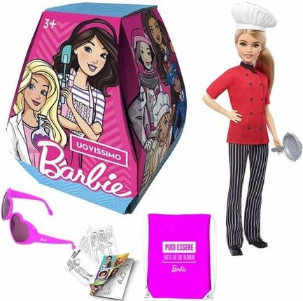 Barbie Jajko Duży Zestaw 5 Niespodzianek z Lalka GLL04