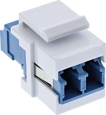InLine Keystone Światłowodowy Adapter Snap-in biały, duplex LC/LC, SM, ceramiczna tuleja, niebieski (89988A)