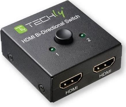 Techly Dwukierunkowy 2-portowy przełącznik HDMI 2.0 2x1 lub 1x2 4K@60Hz (108606)
