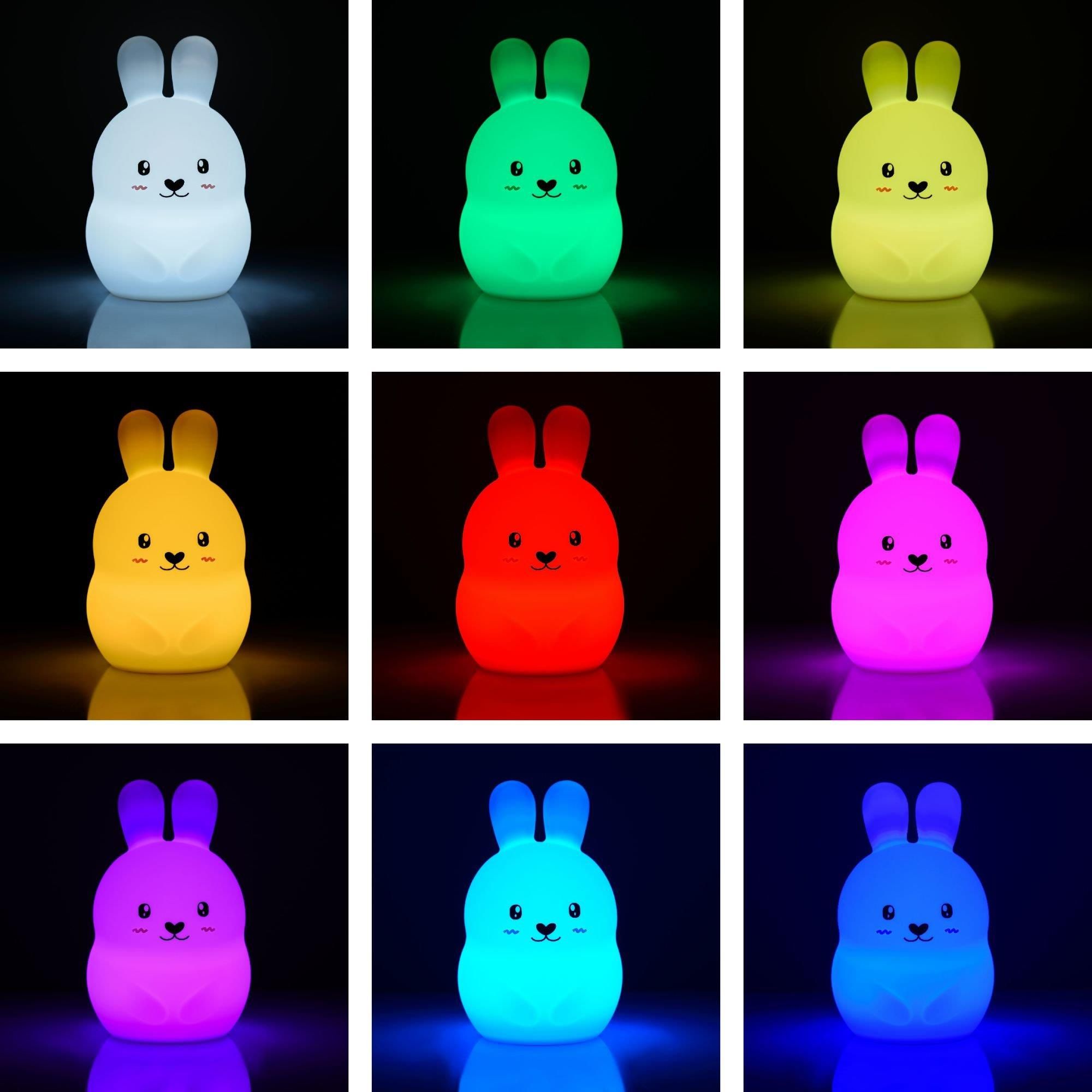Severno Silikonowa lampka nocna Królik dla dzieci LED USB + pilot - zdjęcie 2 Severno Silikonowa lampka nocna Królik dla dzieci LED USB + pilot