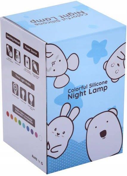 Severno Silikonowa lampka nocna Królik dla dzieci LED USB + pilot - zdjęcie 8 Severno Silikonowa lampka nocna Królik dla dzieci LED USB + pilot