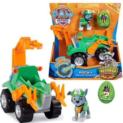 Spin Master Psi Patrol Dino Rescue Rocky   pojazd z niespodzianką
