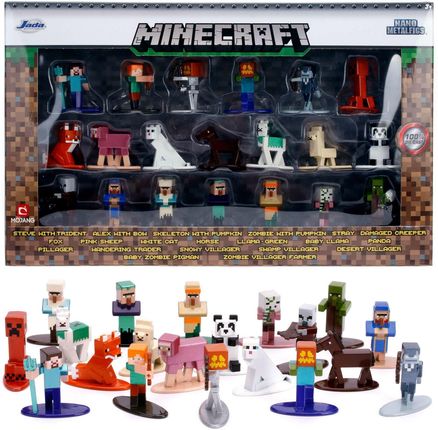 Jada Toys Minecraft Zestaw 20 metalowych figurek Nano Metalfigs 90-pak