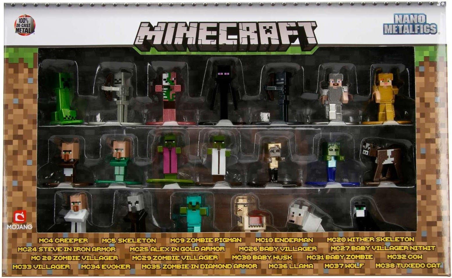 Boneco Jada de Metal Minecraft Pack com 20 - 4967 - DTC