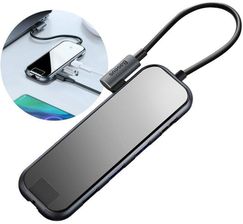 Baseus adapter przejściówka HUB USB Typ C na 3x USB 3.0 / HDMI 4K / RJ45 / USB Typ C PD do MacBook / PC szary (CAHUB-DZ0G)