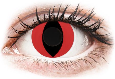 Gelflex CRAZY LENS - Cat Eye Red - jednodniowe zerówki (2 soczewki)