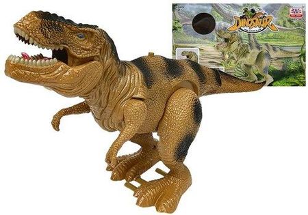 Lean Toys Dinozaur Tyranozaur Rex na baterie brązowy