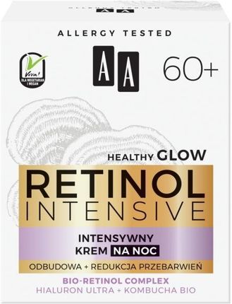 Krem AA Retinol Intensive 60+ intensywny odbudowa+redukcja przebarwień na noc 50ml