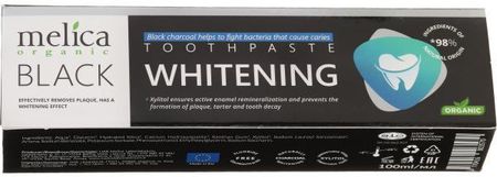 Melica Organic Czarna Pasta Wybielająca Do Zębów Toothpaste Whitening Black 100ml