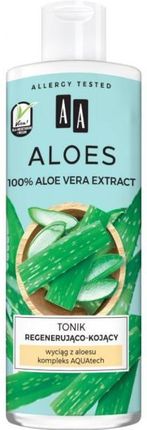 AA Aloes 100% aloe vera extract tonik regenerująco-kojący 400 ml