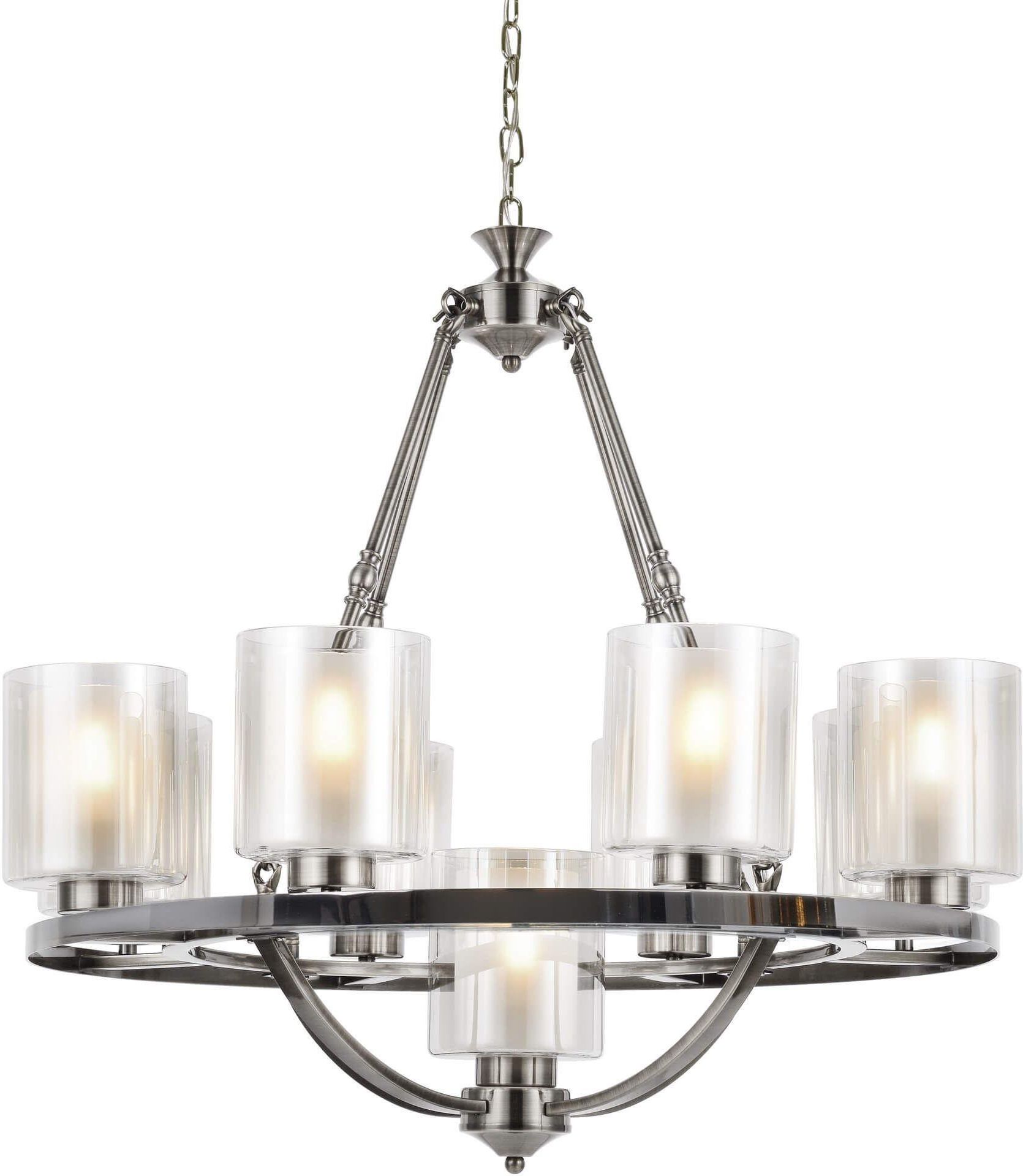 Lumina Deco Lampa Wisząca Loft Chromowana Santini W9