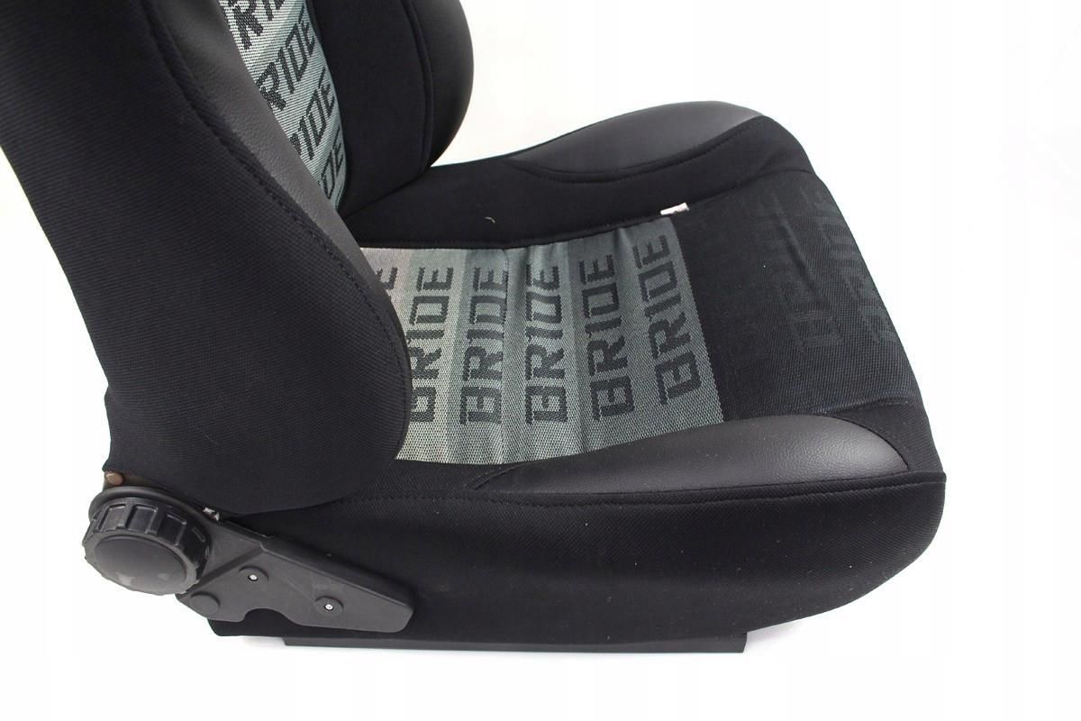 FOTEL SPORTOWY RAPID WELUR BRIDE BLACK GREY - zdjęcie 1 FOTEL SPORTOWY RAPID WELUR BRIDE BLACK GREY