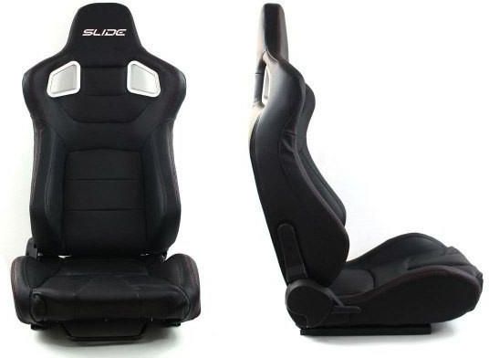 FOTEL SPORTOWY SLIDE SKÓRA BLACK - zdjęcie 2 FOTEL SPORTOWY SLIDE SKÓRA BLACK