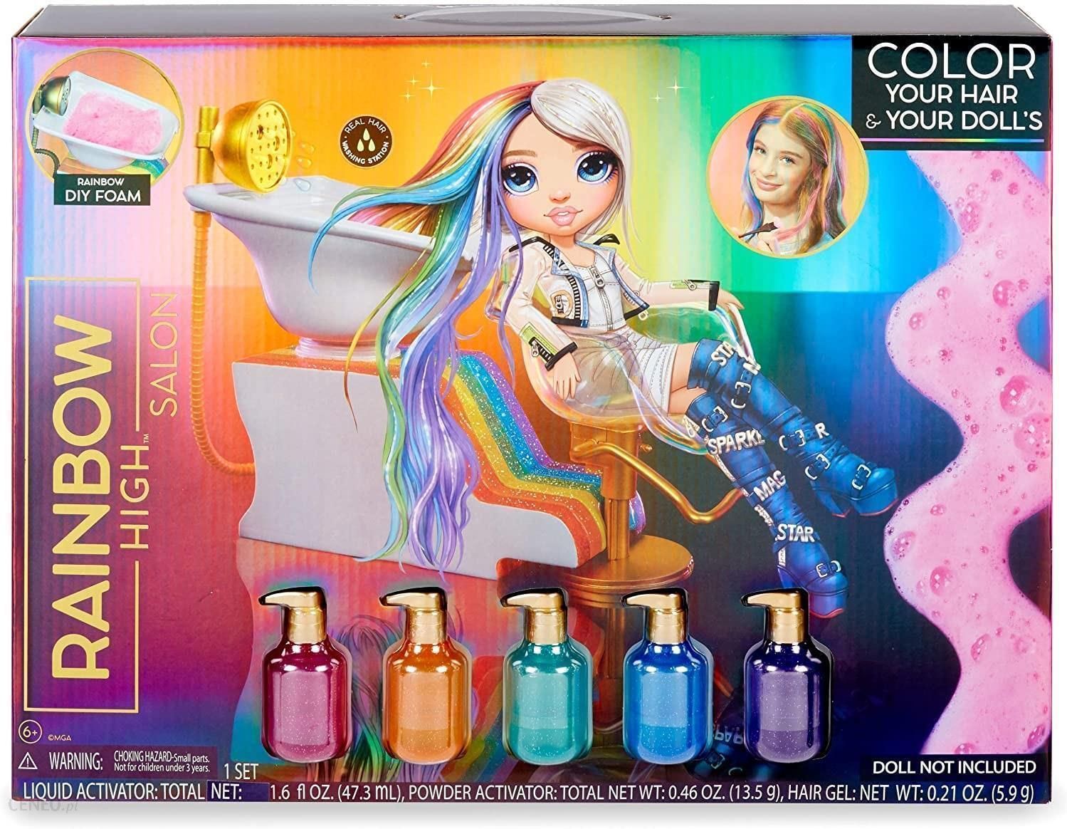 Teczowy Salon Fryzjerski Rainbow High Z Farbami Humbi Pl