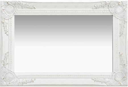 Lustro Ścienne W Stylu Barokowym 60X40 Cm Białe
