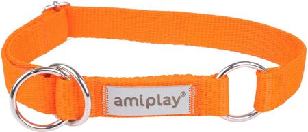 amiplay Samba Obroża półzaciskowa XL 40-60x2,5cm pomarańczowy