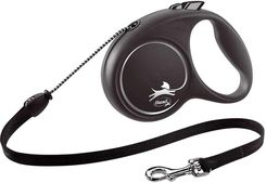 Flexi Smycz Automatyczna Black Design Z Linka M 5M Srebrna