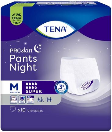 TENA Pants Proskin Super Night M OTC Edition Majtki Chłonne 10szt