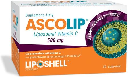 Ascolip Liposomal Vitamin C Czarna porzeczka 30sasz