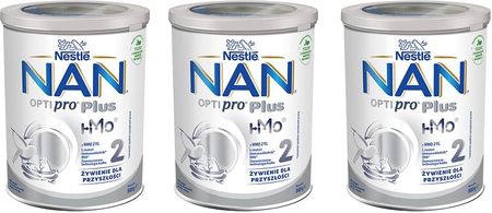 NESTLE NAN OPTIPRO Plus 2 HM-O Mleko Modyfikowane dla niemowląt powyżej 6 Miesiąca 3x800g