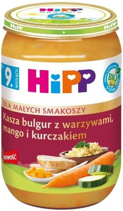 Hipp Dla Małych Smakoszy Kasza Bulgur Z Warzywami Mango I Kurczakiem Po 9. Miesiącu 220G Bio