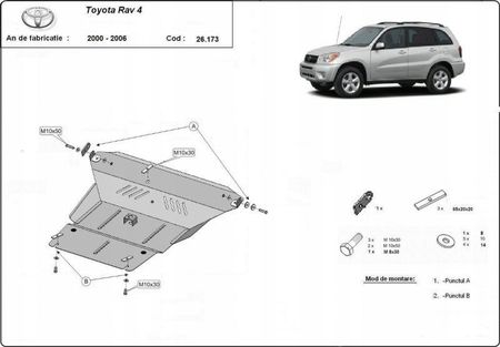 DOLNA OSŁONA SILNIKA TOYOTA RAV4 (2000-2006)