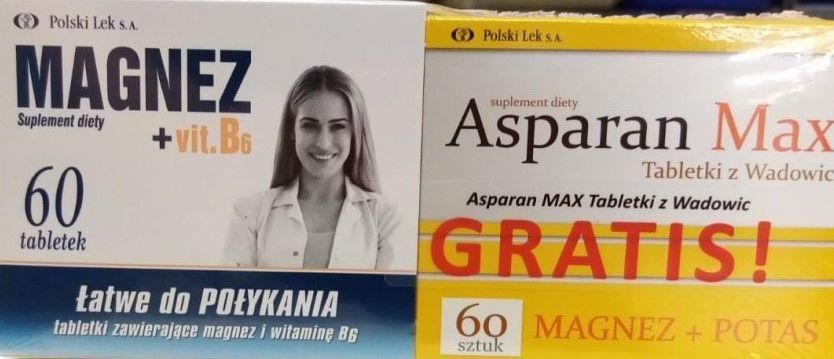 Polski Lek Magnez Vit B6 60tabl Asparan Max 60tabl Opinie I