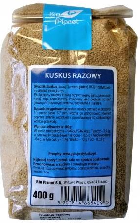 Kuskus razowy Bio Bio Planet 400g