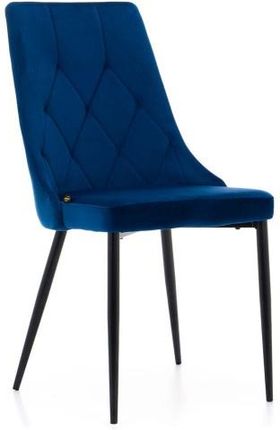 Emwomeble Krzesło Tapicerowane C 849 Welur Niebieski