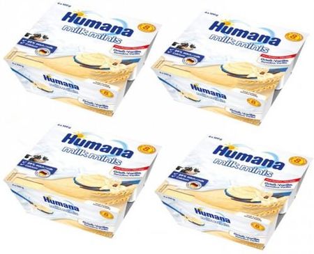 Humana Milk Minis Deserek Mleczny Kaszka Waniliowa 6M+ 4X100G