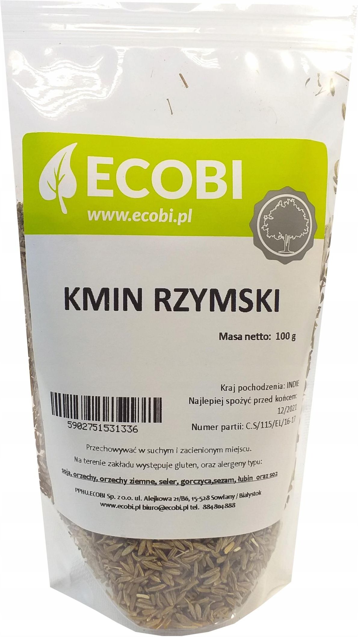 Kmin Rzy Kmin Rzymski Ziarno 100G Kumin Cumin Ziarna Ecobi - Ceny i opinie ...