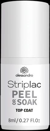 Alessandro Striplac Peel & Soak Top Caot Top Nabłyszczający Do Lakierów Striplac 8 ml