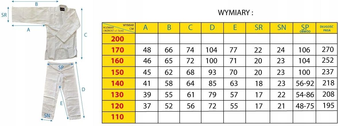 Strój Kimono Do Judo Aikido 350G Enero 130Cm Pas 1020518 - zdjęcie 1 Strój Kimono Do Judo Aikido 350G Enero 130Cm Pas 1020518