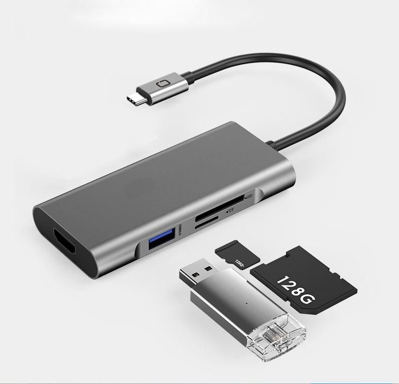 ADT ADAPTER 7W1 HUB USB-C 3.1 HDMI 4K USB 3,0 SD (HUBUSBC701) - Opinie ...