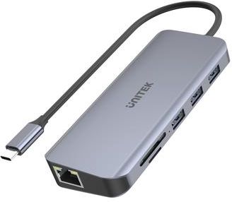 UNITEK  HUB USB-C 3XUSB 3.1 PD HDMI SD VGA RJ45  (D1026B)