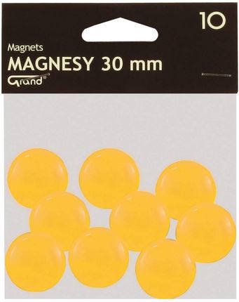 Grand Magnesy Do Tablic Okrągłe 30Mm Żółte /10 Szt.