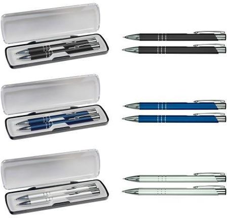 Komplet piśmienniczy TITANUM H233 długopis i ołówek automatyczny w etui plastikowym