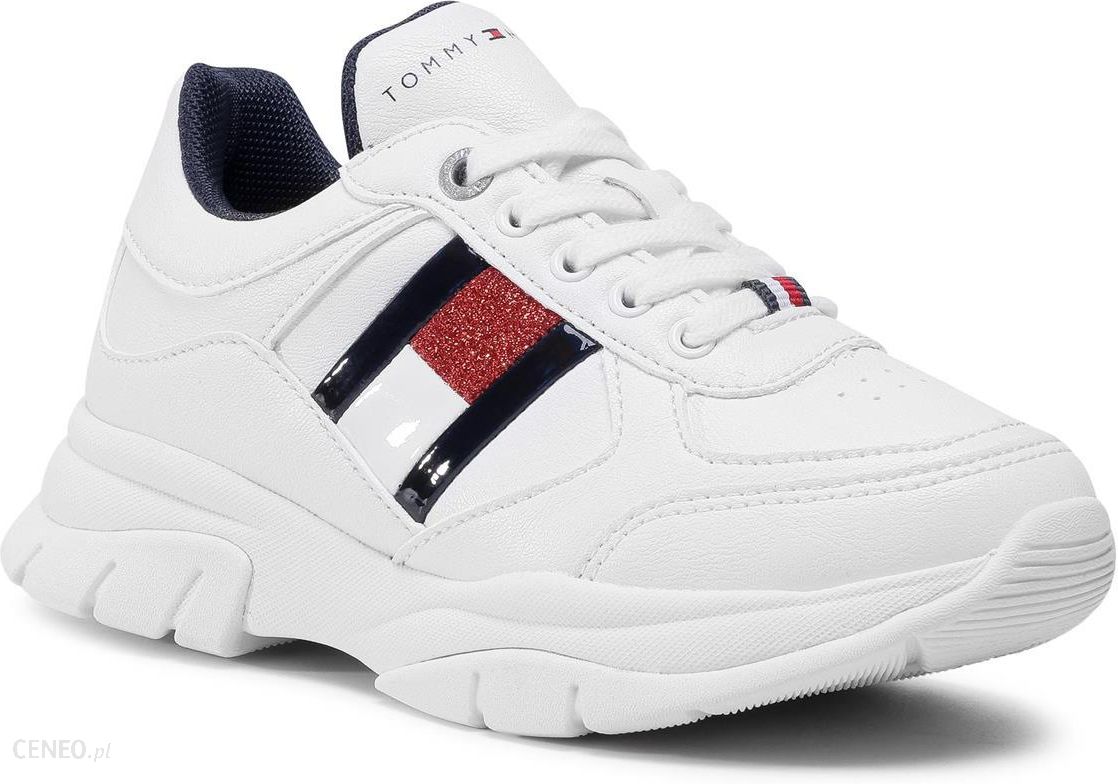 Tommy Hilfiger Sneakersy Low Cut Lace Up Sneaker T3a4 M White 100 Ceny I Opinie Ceneo Pl