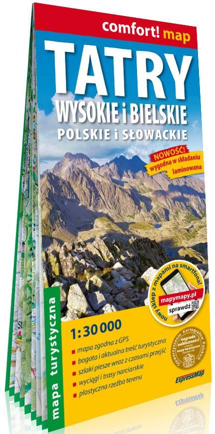 Tatry Wysokie I Bielskie Polskie I S owackie Laminowana Mapa 