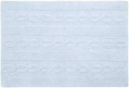 Lorena Canals Dywan bawełniany do prania w pralce Trenzas Soft Blue Small 80 x 120 cm odcienie niebieskiego \ 80x120 cm